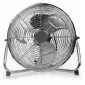 Floor Fan Industrial Air Circulator 120W 50 cm 3 Speeds Chromed Steel Silver