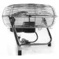 Floor Fan Industrial Air Circulator 120W 50 cm 3 Speeds Chromed Steel Silver