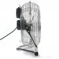 Floor Fan Industrial Air Circulator 120W 50 cm 3 Speeds Chromed Steel Silver