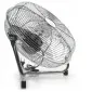 Floor Fan Industrial Air Circulator 120W 50 cm 3 Speeds Chromed Steel Silver