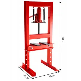 Hydraulisk Verkstadspress 6 Ton H-Ram 140 mm Slag V-Block 4-Stegs Höjdjustering, AppTech