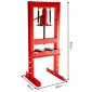 Hydraulisk Verkstadspress 6 Ton H-Ram 140 mm Slag V-Block 4-Stegs Höjdjustering, AppTech
