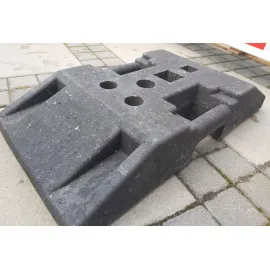 Rubber Base for Signs and Traffic Barriers 28kg Universal Hole Pattern