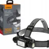 Pannlampa LED 2000lm 20W Uppladdningsbar IP67 Vitt och Rött Ljus, Videx
