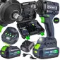 Mutterdragare Batteridriven 600 Nm 20V Borstlös 1/2" Set med Batteri 4.0 Ah och Laddare, Wuber