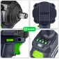 Mutterdragare Batteridriven 600 Nm 20V Borstlös 1/2" Set med Batteri 4.0 Ah och Laddare, Wuber
