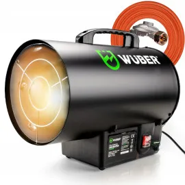Gasolvärmare 15kW LPG med Slang och Regulator 300 m³/h W16020, Wuber