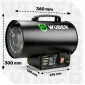 Gasolvärmare 15kW LPG med Slang och Regulator 300 m³/h W16020, Wuber