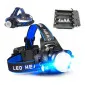 Headlamp LED 600lm 300m Range Zoom 3 Modes Water-Resistant Aluminium 90° Angle (for 4 x AA batteries), Esperanza