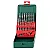 Metallborr HSS-G 19 Delar 1-10 mm DIN 338 Slipade 135° Självcentrerande Metallkassett, Metabo