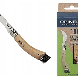 Opinel svampkniv med borste, 8.5 cm, hopfällbar