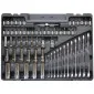 Metric Socket Wrench set 217 pcs, 1/4, 3/8, 1/2, 3.5-32 mm, Long and Short Sockets, with U-Ring Wrenches, CRV, Proline