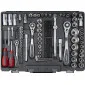 Metric Socket Wrench set 217 pcs, 1/4, 3/8, 1/2, 3.5-32 mm, Long and Short Sockets, with U-Ring Wrenches, CRV, Proline