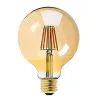 Vintage glödlampor LED E27 G95 kula 6W 560lm, 2500K varmt gulaktigt ljus, 4st