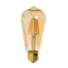 Vintage glödlampor LED E27 ST64 Edison 6W 540lm, 2500K varmt gulaktigt ljus, 4st