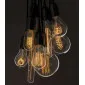 Vintage glödlampor E27 G12040W Edison 250lm, 2500K varmt gulaktigt ljus, 4st