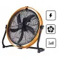 Stor kraftfull mobil industrifläkt 50 cm 130W, trumfläkt golvmodell, svart pulverlackad, 6480m³/h, EBERG EBF 20