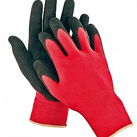 Arbetshandskar läder/tyg, st. 10, CE, Ogrifox (säljs i 12-pack)