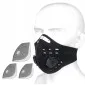 Andningsskydd 1st andningsmask inkl. 1st filter (labbtestade N99 FFP3 nivå), 2 ventiler, neopren, bekväm och tät sportmask, kardborreband CE