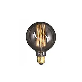 Vintage glödlampor E27 G12540W Edison 250lm, 2500K varmt gulaktigt ljus, 3st stora, rökt glas