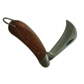 Svampkniv, montörskniv med trähandtag, 20 cm, hopfällbar