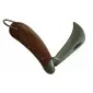 Svampkniv, montörskniv med trähandtag, 20 cm, hopfällbar