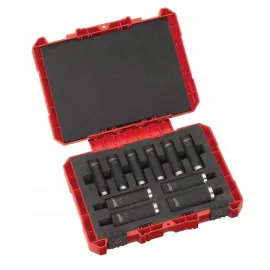 Krafthylsor 1/210st långa hylsor 8-21 mm, CRV-MO, plastbox, MILWAUKEE