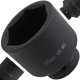 Krafthylsa, slaghylsa 165 mm - 105 mm, 6-kantig, för hjulnav m.m. CR-MO