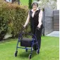 Lightweight rollator, seat, bag, max 120 kg, indoor and outdoor use, silver, Homcom