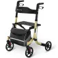 Rollator lättvikt, hopfällbar, bekväm sits, väska, max 136 kg, inom- och utomhusbruk, Uniprodo Harmony