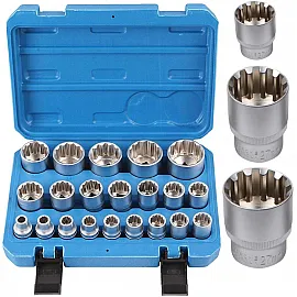 Splines hylsor 21st 8-36 mm 1/2, Vatfal