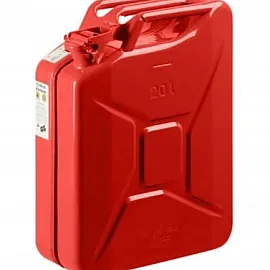 Bensindunk 20L Jeepdunk Metall 0,8mm Stål med Tätning Grön Röd Svart, Gelg