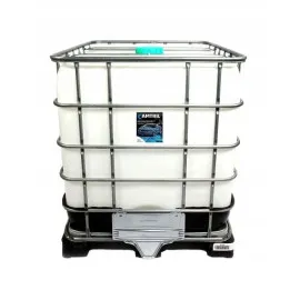 Spolarvätska 1000 l sommar, IBC tank med kran, i stålbur, Camtril