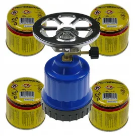 Gaskök med 4 gaspatroner, toppmonterat, kompakt, 1kW