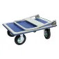 Flyttvagn 300 kg 90 x 60 cm hopfällbar, transportvagn, transportkärra, lastkärra