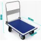 Flyttvagn 300 kg 90 x 60 cm hopfällbar, transportvagn, transportkärra, lastkärra