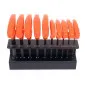 10Pcs T Handle Hexagon Key set. Contents:2.0; 2.5; 3.0; 4.0; 4.5; 5.0; 5.5; 6.0; 8 .0; 10.0; with Metal Stand. Keys Blackened