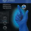 Nitrilhandskar 14 st (7 par), skyddshandskar Kat 3 Typ A, blåa, tål kemikalier, Mercator High Protect