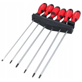 Långa smala skruvmejslar, 6st, 30 cm, platt, stjärna, TORX, Energy