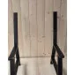 Stålben till parkbänk, sittbänk, 2st svarta pulverlackade massiva, sitthöjd 44 cm, totalhöjd 85 cm