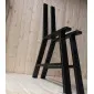 Stålben till parkbänk, sittbänk, 2st svarta pulverlackade massiva, sitthöjd 44 cm, totalhöjd 85 cm
