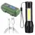 Ficklampa LED XPE+COB 200 LM, USB batteri, zoom, mycket liten, dubbla LED, Tactical Light