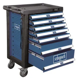 Verktygsvagn med verktyg, 7 lådor, max. belastning 450 kg, Scheppach