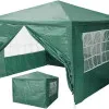 Paviljong 3 x 3m, 4 väggar med plastfönster (tält, trädgårdstält, partytält), olika färger