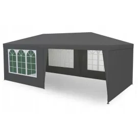 Paviljong 3 x 6m, 4 väggar med plastfönster (tält, trädgårdstält, partytält), olika färger