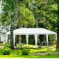 Paviljong 3 x 6m, 4 väggar med plastfönster (tält, trädgårdstält, partytält), olika färger