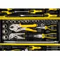 Verktygslåda av metall med 87 verktyg, 5 delad, WMC Tools
