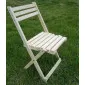 Folding natural wood garden chair, 180 kg