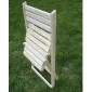 Folding natural wood garden chair, 180 kg