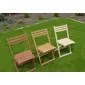 Folding natural wood garden chair, 180 kg